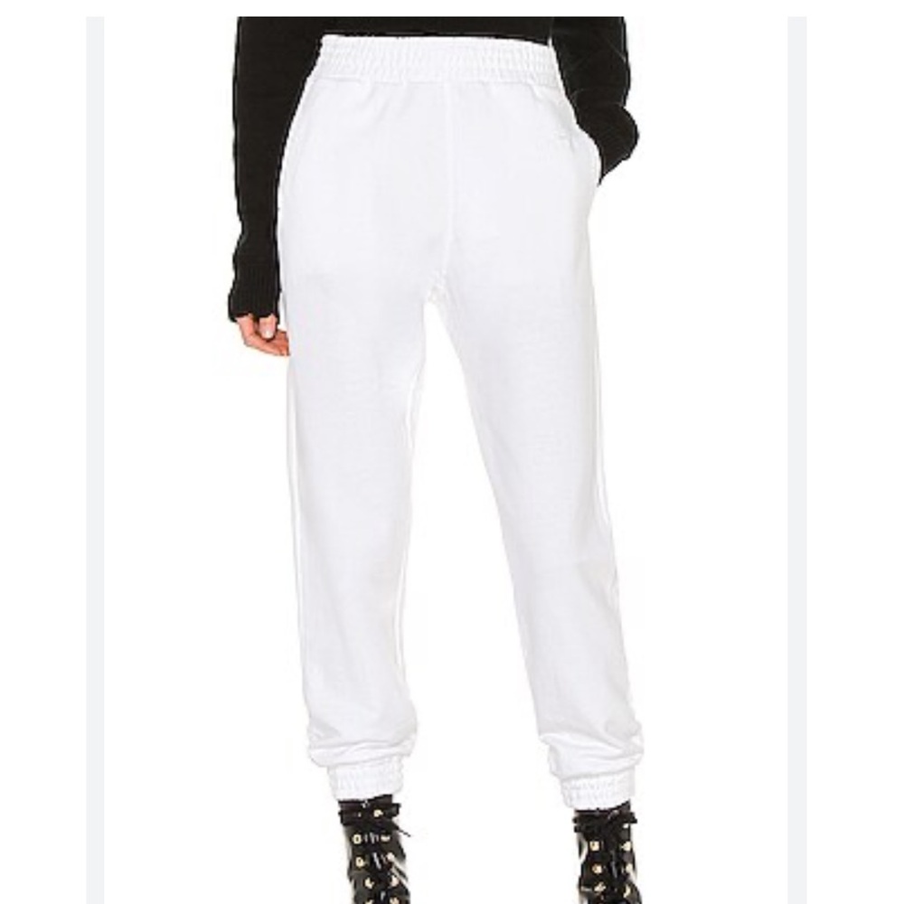 $225 Sz XS RTA White Sydney Cotton Elastic Waist Sweatpants